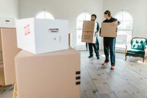 Movers preparing a relocation